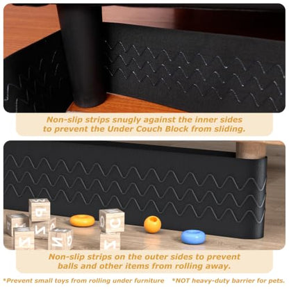 Under Couch Blocker 3" x 13 ft, Elastic Sofa Gap Bumper for Straight-Leg - size: Small