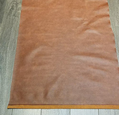 Mid Brown 2 Tone Vegan Faux Leather Synthetic Pleather 0.9 mm Madison 1/2 Yard 18-20 inch Wide x 54 inch Length Soft Smooth Upholstery Half Yard (18" x 54") (Brown) - color: Brown