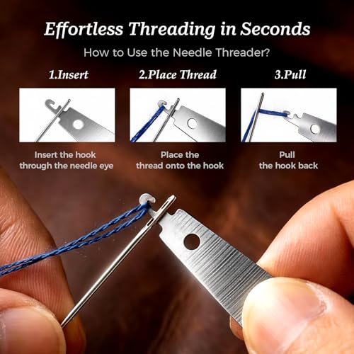 LIBLAIN Mini Sewing Kit with Big Eye Steel Needles for Adults and Beginners - size: 2 Pack