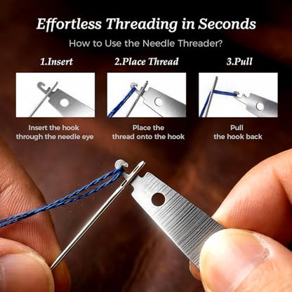 LIBLAIN Mini Sewing Kit with Big Eye Steel Needles for Adults and Beginners - size: 2 Pack