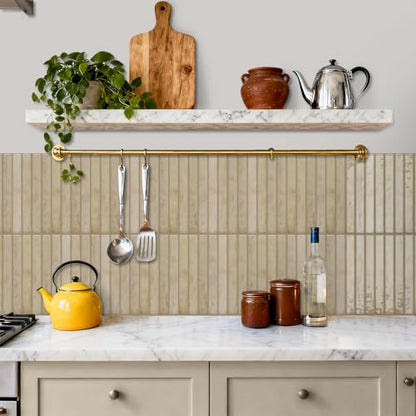 20 Sheets Subway Tile Stickers Peel and Stick Backsplash Decal Panel - color: Etp06
