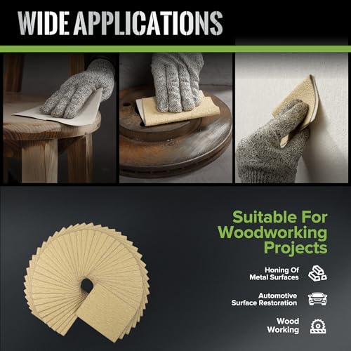 1/4 Sandpaper Sheets 180 Grit 4.5 x 5.5 Inch Sandpaper for Palm Sanders 40PCS Sandpaper Sheets for Car and Woodworking - style: 180grit