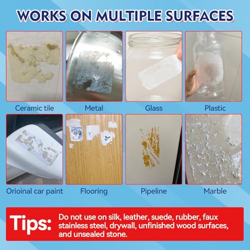 Adhesive Remover Spray, Car Sticker Remover Effortlessly Erase Multi-Surface Residue, Glue Remover for Tap, Decals, Glue, Chewing Gum, Label Remover with Strong Scraper & Towel