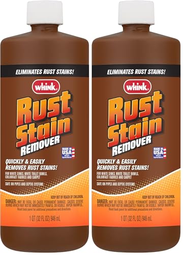 Rust-Oleum Whink Rust Stain Remover | Heavy-Duty Iron Stain Remover for White Toilets & Sinks, Colorfast Fabric & Carpets | 32 oz (Pack of 2) - size: 32 Fl Oz (Pack of 2)