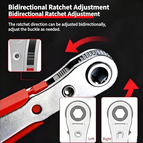 Forward and Reverse Ratcheting Screwdriver Multi-Purpose Wrench