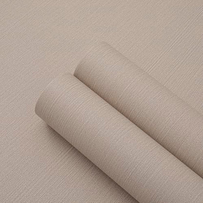 Haimin Fabric Wallpaper 24" x 393" Peel and Stick Textured Contact Paper - color: Yellow and Brown