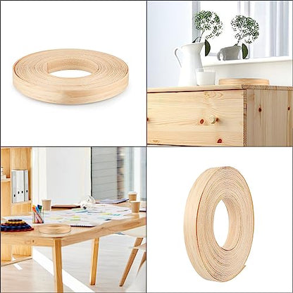 Skelang Pine Edge Banding, 3/4" X 50' Wood Strip Preglued, Iron on Veneer Edging Tape for Cabinet, Table, Door - size: 3/4" x 50'