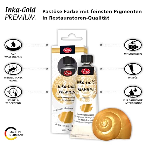 Viva Decor Inka Gold Premium Gilding Wax (906 Old Silver, 1,41 oz) metallic acrylic paint - craft paint set - effect paints - craft paints acrylic sets - apply, polish - done! - Made In Germany - color: Old Silver