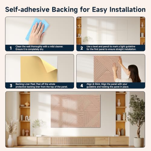 Acoustic Wall Panels 6 Pack, 72"x48" - Light White Oak - color: #094 Light White Oak, size: 72 X 48 Inches