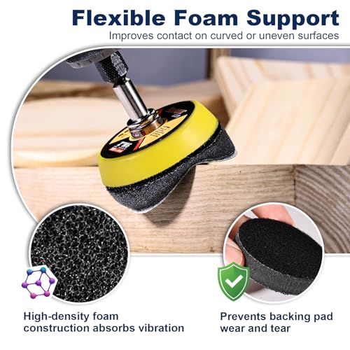 308 PCS 3 Inch Wet Dry Sanding Discs 60-10000 Grit Hook and Loop Sandpaper - color: 3 Inch Sanding Discs