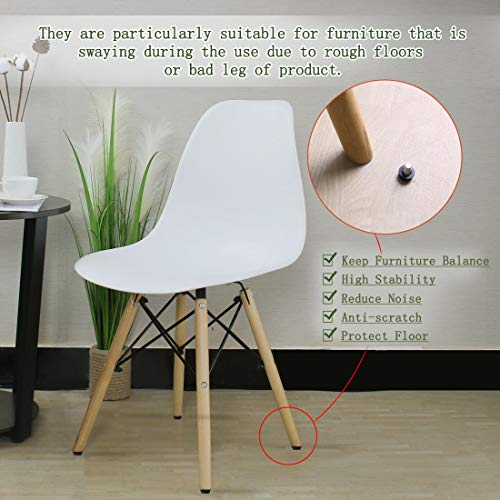 uxcell M6 x 10 x 15mm Leveling Feet Adjustable Leveler Floor Protector Cover Pad for House Furniture Desk Table Chair Leg 20 Pack