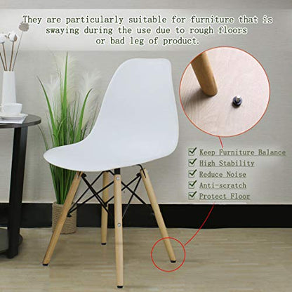 uxcell M6 x 10 x 15mm Leveling Feet Adjustable Leveler Floor Protector Cover Pad for House Furniture Desk Table Chair Leg 20 Pack