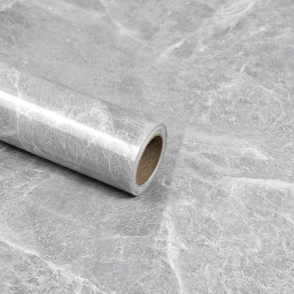 Light Gray Marble Contact Paper 15.7"X78.7" Peel and Stick Wallpaper - color: Light Gray, size: 15.7" x 78.7"