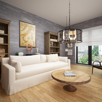 TOTIO Silver Grey Stained Plaster Contact Paper Smoky Gray Peel and Stick Wallpaper 16x354inch Air Guide Slot Design Matte Thick Self-adhesive Waterproof Vinyl Wrap Modern Industrial Style Wall Sticks - color: Light Gray, size: 16" x 354"