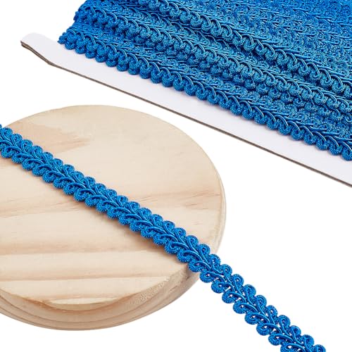 14 Yards Blue Polyester Gimp Braid Trim for Sewing, Upholstery, Home Decor & Crafts - color: Blue
