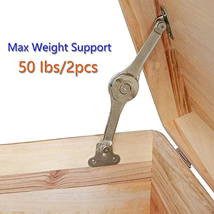 Toy Box Hinges Soft Close - Lid Support Heavy Duty Chest Soft Close Hinges for Wooden Box, Support 50lb/2pcs (APFFSY)