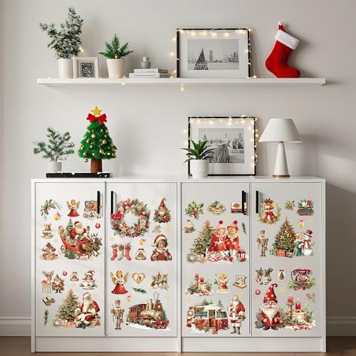 12 Pcs Santa Christmas Rub-On Transfers for Furniture & Crafts, 6 x 6 Inch - style: Christmas Santa