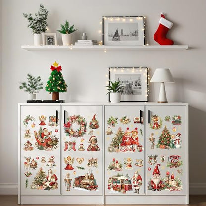 12 Pcs Santa Christmas Rub-On Transfers for Furniture & Crafts, 6 x 6 Inch - style: Christmas Santa