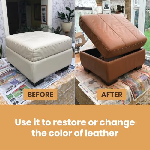 Furniture Clinic Leather Repair Paint, Color and Finish, Camel - color: Camel, size: 250ml / 8.5oz