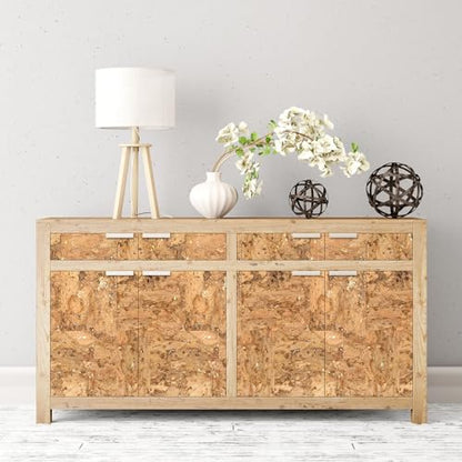 Peel and Stick Wallpaper, Self-Adhesive Cork Contact Paper Inlaid with Golden Foil, Removable Textured 3D, 16.5"x118.1" (Elim Forest) (Pack of 5) - size: 16.5" x 118.1" (Pack of 5)
