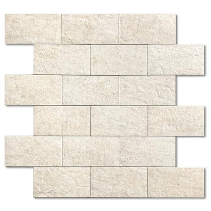 Subway Tile Peel and Stick Kitchen Backsplash Beige 10pcs - color: Beige