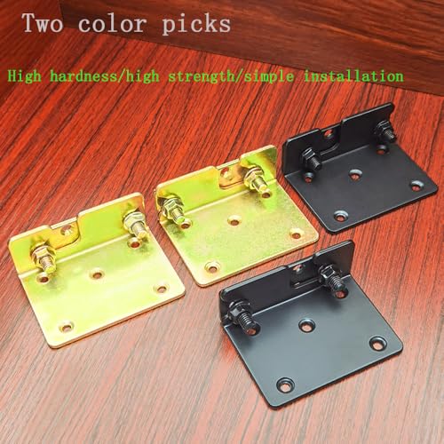 Bed Rail Brackets Bed Frame Hardware Gold - color: Gold, size: Large