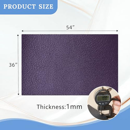 Faux Leather Sheets,Marine Vinyl Fabric,Faux Leather for Crafts. - color: Purple, size: 1 Yard