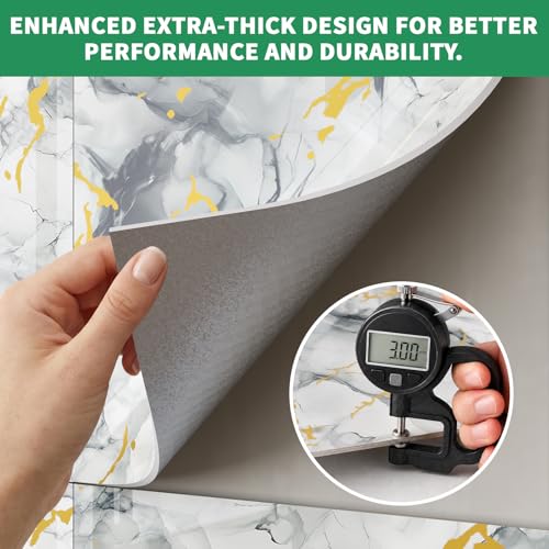 10pcs Marble Peel and Stick Backsplash Wall Tiles, Waterproof Shower Wall Panels, 11.8"x11.8" Peel and Stick Tile for Home Bathroom, Kitchen, Washroom, Living Room, Blue and Gold (Not Real Tile) - color: Blue and Gold