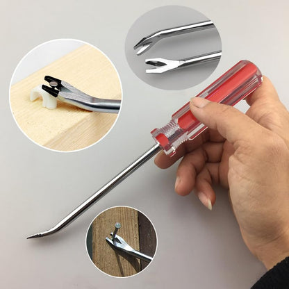 3-Piece Staple Remover Tool Set, Upholstery Tack Puller, Nail Remover for Furniture, Carpet, Wood - color: Silver