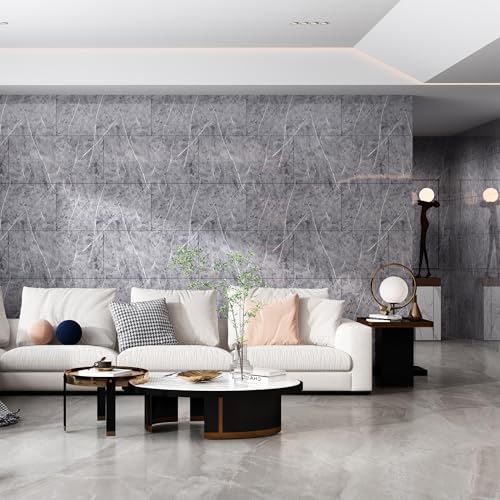 Haimin 3D Wall Panels Peel and Stick Marble Look Tile Backsplash, 20 Pack - color: Gray-YSH