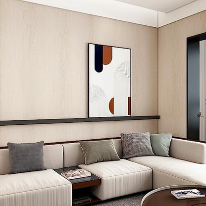 TOTIO 32x315inch Extra Wide Oak Wood Wallpaper Peel Stick Warm Brown Wood Grain Contact Paper Walnut Textured Vinyl Wrap Air Guide Slot Design Matte Thickened Self-Adhesive Waterproof Wall Stickers - color: Light Brown, size: 32" x 315"