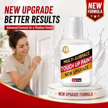 White Touch Up Paint, White Paint Pen for Multi Surface, Semi-Gloss, 1.05Oz