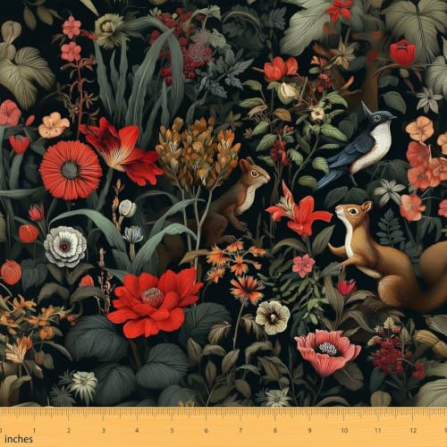 Feelyou Groovy Flower Fabric by The Yard Kids for Boys Girls Teens 3 Yard - color: Auburn, size: 3 Yards