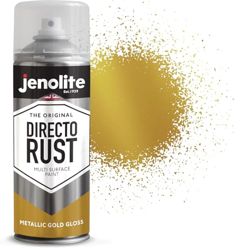 JENOLITE Directorust Metallic Finish Aerosol, Gold 1x13.5oz - color: Gold