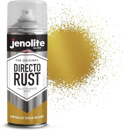 JENOLITE Directorust Metallic Finish Aerosol, Gold 1x13.5oz - color: Gold