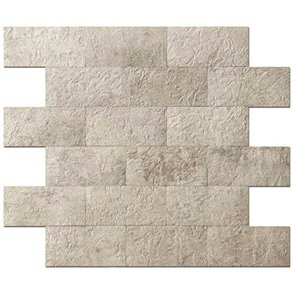Art3d Peel and Stick Backsplash, Stick on Wall Tile, 10-Pack, Stone Beige - color: Stone Beige 10pcs