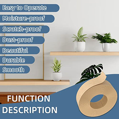 Maple Edge Banding, 3/4 inch x 250ft roll of Veneer Wood Edge Banding Preglued Flexible, Tape Banding for Cabinet Plywood - color: Maple, size: 3/4"x 250ft