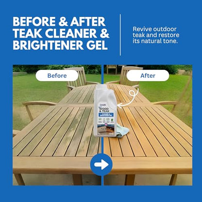 EcoDecors Loveable 2-Pack Teak Cleaner & Brightener Gel, 1L - style: 2 in 1 Teak Cleaner & Brightener Gel - 2 Pack