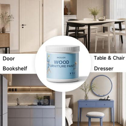 Matte Wood Furniture Paint, Cream White, 16 Fl Oz with Tools - color: Cream White, size: 16 Fl Oz (Pack of 1)