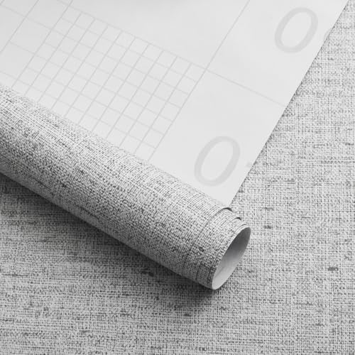 Gray Grasscloth Peel and Stick Wallpaper Textured 15.7in x 118.1in - color: Gray, size: 15.7" x 118.1"