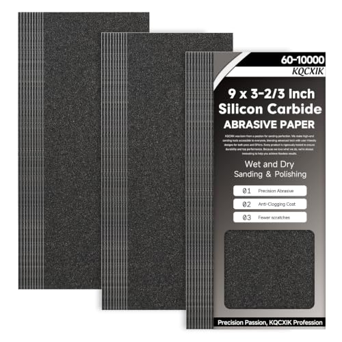 Premium 30-Sheet 120 Grit Wet Dry Sandpaper, 9 x 3-2/3 Inch - style: 120Grit