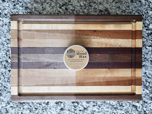 Natural Wood Wax for Cutting Boards, Wooden Utensils, Butcher Blocks, Wooden Surfaces - Made with Natural Beeswax and Mineral Oil, Handcrafted in USA, Food Safe, Conditioner, Wood Butter (2 oz) - size: 2 Ounce