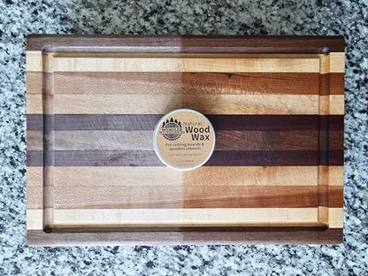 Natural Wood Wax for Cutting Boards, Wooden Utensils, Butcher Blocks, Wooden Surfaces - Made with Natural Beeswax and Mineral Oil, Handcrafted in USA, Food Safe, Conditioner, Wood Butter (2 oz) - size: 2 Ounce