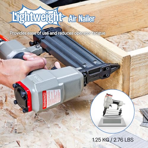 meite F50G Brad Nailer 18 Gauge 3/4-inch to 2-inch Pneumatic Tool with Trigger Safety for Woodworking Projects