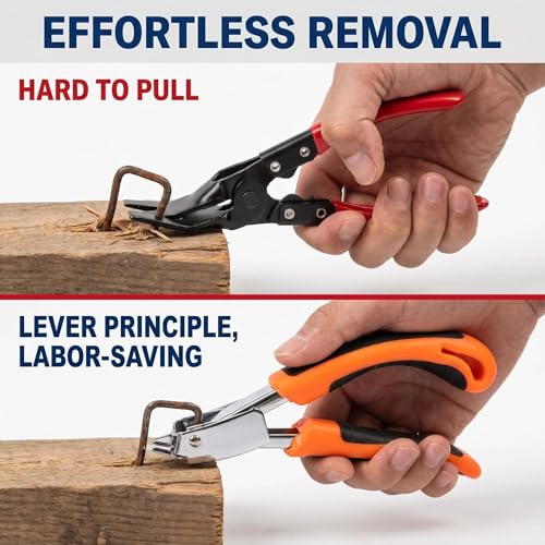 3-in-1 Heavy Duty Staple Remover Set – Professional Upholstery Staple Puller for Carpets, Floors & Furniture – Durable Carbon Steel Stapler Remover with Non-Marring Jaws & Grip
