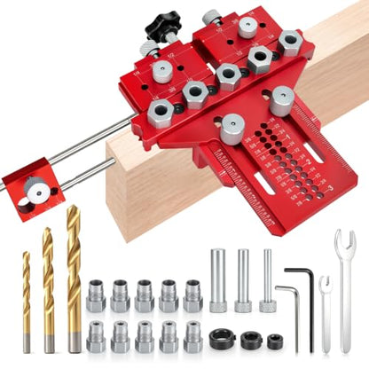 Dowel Jig Kit w/Position Stop & Clamp for Multi-Joint Straight Holes