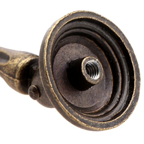 dophee Antique Cabinet Knobs Pendant Drop Pulls with Screws, 2.44"x 0.94" - size: 1 Piece
