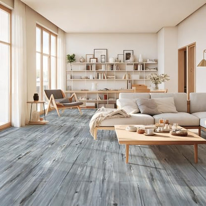 Art3d 10-Pack Peel and Stick Vinyl Floor Tiles (15 Sq.Ft), Dust Grey - color: Dust Grey