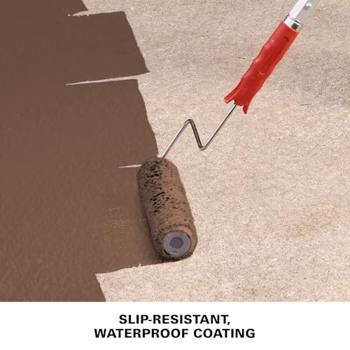 KILZ Over Armor Textured Solid Coating Resurfacer, Chocolate, 1 Gallon - color: Chocolate, style: Textured
