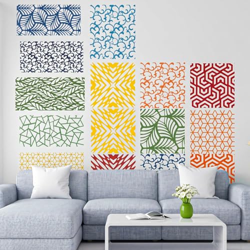 21 Pcs Stencils for Painting, Geometric Painting Stencils